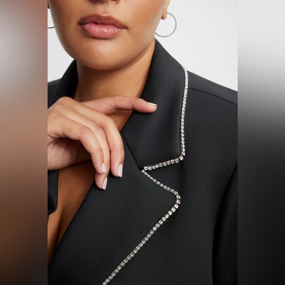Good American Scuba Crystal Blazer Size 1 - Picture 5 of 5